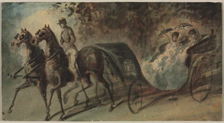 Kutsche im Bois de Boulogne