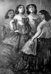 Vier Mädchen, 19. Jahrhundert, 1930