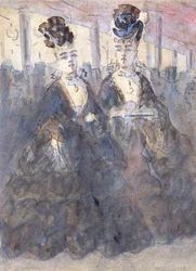 Zwei Lorettes im Theater