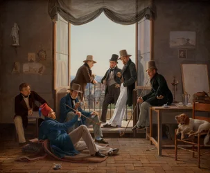 Eine Gruppe dänischer Künstler in Rom