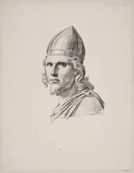 Kopf des Gottes Tyr beim Festmahl des Ägir