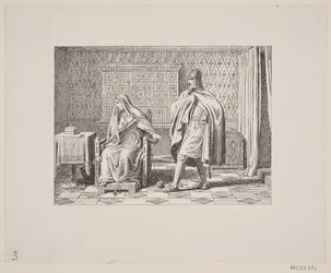 Illustration zu Svend Grundtvig, "Marsk Stig: Dansk Folkevise Fra 13. Jahrhundert", 1861