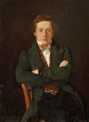 Porträt von Martin Hammerich (1811-1881), später Professor, Dreiviertelporträt, en face