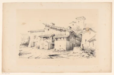 Häuser und Turm (Die Landschaft)