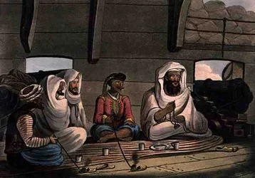 Mauren an Bord der Swiftsure, gestochen von Joseph Constantine Stadler, veröffentlicht von I. White, London