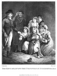 Der König befreit die Gefangenen im Gefängnis von Dorchester, 1820