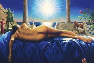Klassischer Akt mit Meeresblick