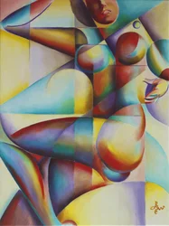 Bunte abstrakte Figur