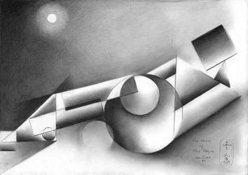 Mondschein geometrische Komposition