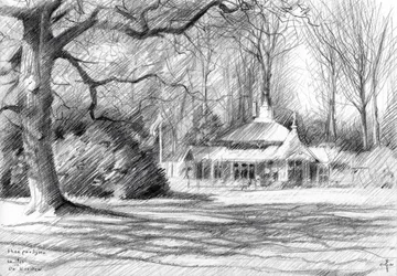 Parkpavillon Skizze