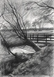 Ländliche Winterlandschaft