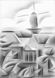 Schattierte urbane Geometrie
