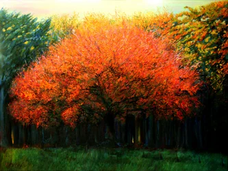 Lebendiger Herbstbaum