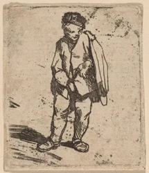 Mann in einem kurzen Umhang