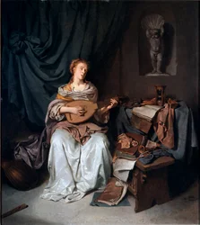 Der Gitarrenspieler von Cornelis Bega