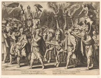 Triumphzug von Karl V. und seinem Bruder Ferdinand I. nach der Befreiung Wiens, 1529
