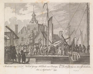 Ankunft des verwundeten Prinzen Willem George Frederik in Rotterdam, 1793