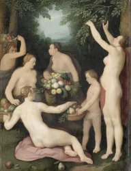 Pomona empfängt die Ernte der Früchte