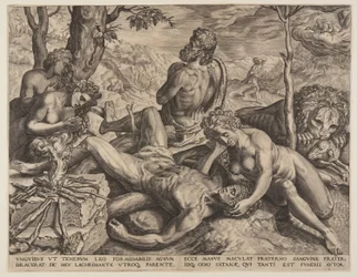Adam und Eva beklagen den Tod von Abel