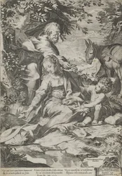 Die Rast auf der Rückkehr aus Ägypten, 1575