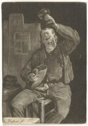 Lachender Trinker