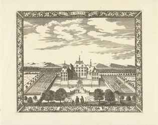 Ansicht von Schloss Duivenvoorde in Voorschoten (T