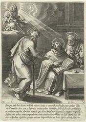 Thomas wird von Petrus und Paulus unterrichtet