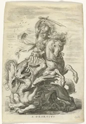 Heiliger Georg kämpft gegen den Drachen