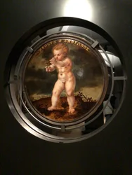 Porträt von Adam Wachendorff, mit einem Putto, der Seifenblasen bläst