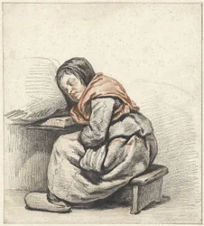 Studie eines schlafenden Mädchens