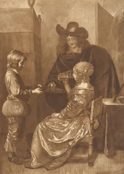 Herr und Dame mit Page