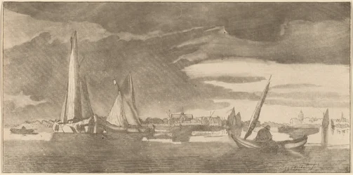 Fluss mit Stadt