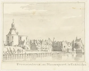 Die Drommedaris und Blauwepoort in Enkhuizen