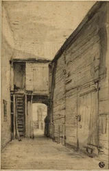 Hof eines alten Hauses