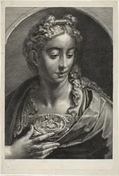 Athena, aus Cabinet Reynst; Variarum imaginum a celeberrimis artificibus pictarum Caelaturae