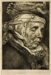 Kopf einer alten Frau
