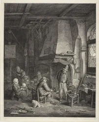Innenansicht in einem Gasthaus, genannt "Die Schlittschuhläufer" (De Schaatsenrijder)