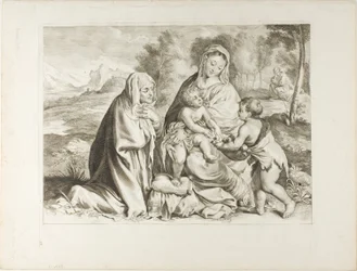 Die Heilige Familie mit Johannes dem Täufer und der Heiligen Elisabeth, aus dem Kabinett Reynst