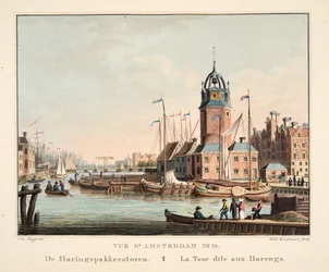 Ansicht von Amsterdam Nr.10. Der Haringspakkerstoren. Der sogenannte Heringsturm, 1825
