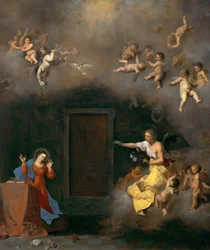 Die Verkündigung, von Cornelis van Poelenburgh (1594/95-1667). Öl auf Kupfer, ca. 1635. Maße: 48x41 cm. Kunsthistorisches Museum, Wien