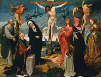 Die Kreuzigung mit Stiftern und den Heiligen Peter und Margarete, ca. 1525-27