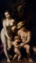 Venus mit Merkur und Amor, Die Schule der Liebe, c1525, 1912.