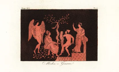 Darstellung von Medea und Jason aus der griechischen Mythologie