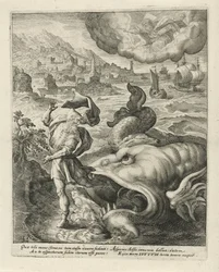 Der Fisch spuckt Jona an Land