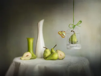 Grüne Birnen Schmetterling