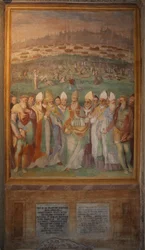 Papst, Bischöfe und Könige ehren die gemarterten Heiligen