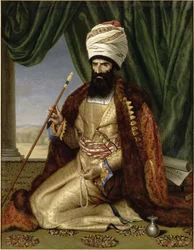 Porträt von Asker Khan, Botschafter Persiens, in Paris 1808, 1809