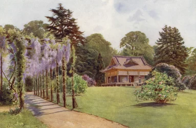 Das japanische Haus und Wistaria Pergola, Bagshot Park