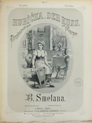 Umschlag der Partitur von Der Kuss von Bedřich Smetana (1824-84)