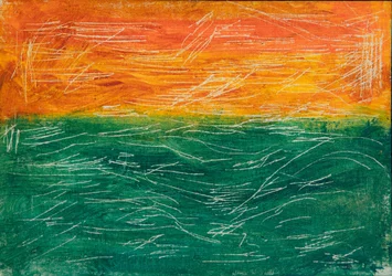 Orange-grüner Horizont